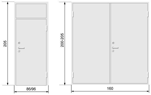 Размеры входной двери